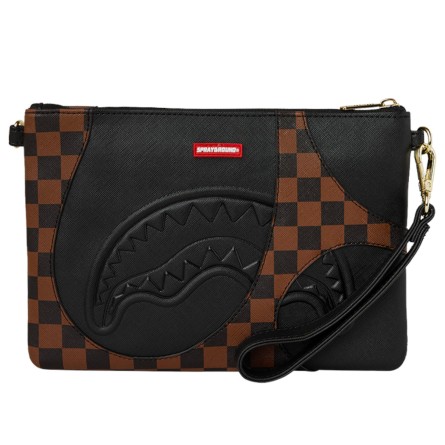 SPRAYGROUND - Sharkpology Braune Crossbody Clutch Tasche