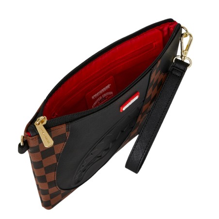 SPRAYGROUND - Sharkpology - Pochette à bandoulière marron