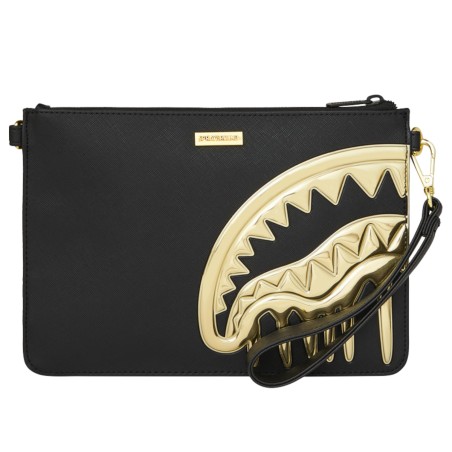 SPRAYGROUND - Pochette Shark Bite Luxe Gold