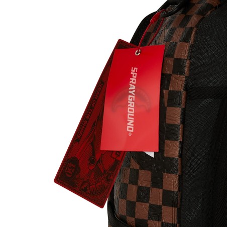 SPRAYGROUND - Zaino Shark Checkered Brown