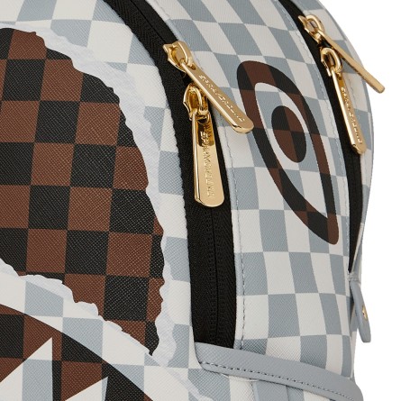 SPRAYGROUND - Sac à dos Cream Brown Tear Check Savage