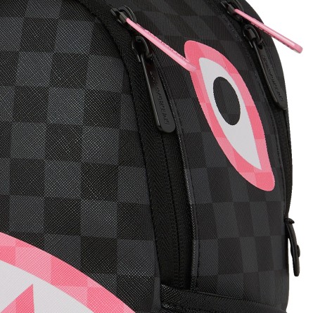 SPRAYGROUND - Mochila Tear Shark rosa y negra en París Savage