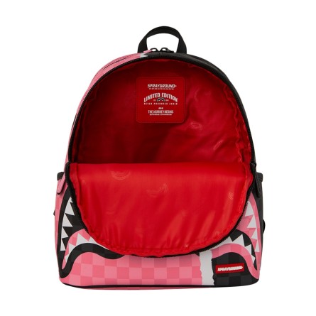 SPRAYGROUND - Pink and Black Tear Shark Backpack in Paris Savage