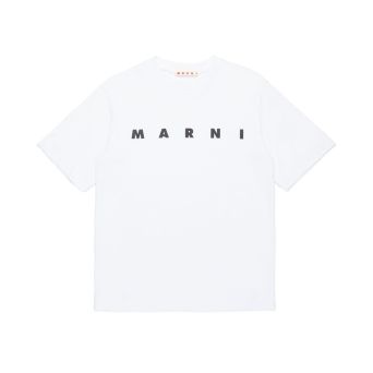 MARNI - Unisex-Kinder-T-Shirt mit Logo-Schriftzug