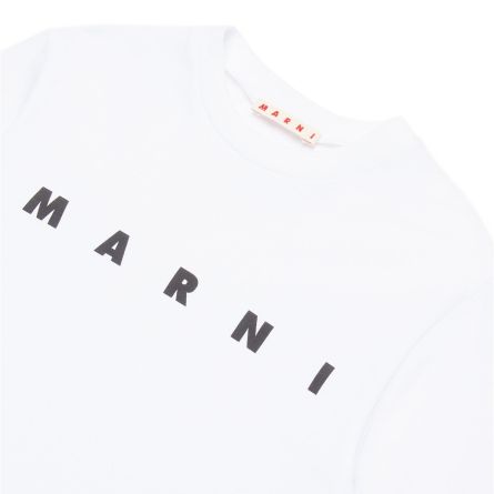 MARNI - Unisex-Kinder-T-Shirt mit Logo-Schriftzug