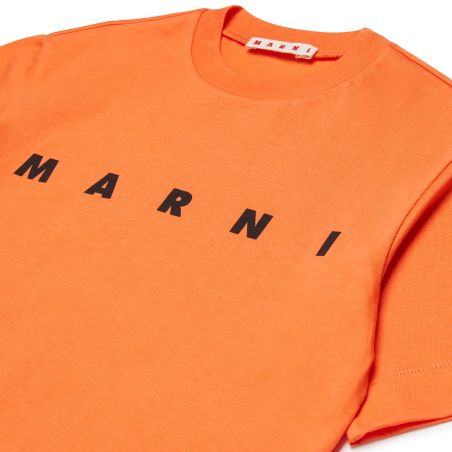 MARNI - Camiseta unisex para niño con logotipo en letras