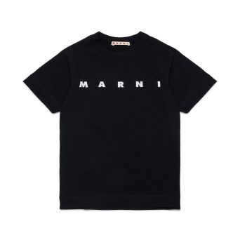MARNI - Camiseta unisex para niño con logotipo en letras