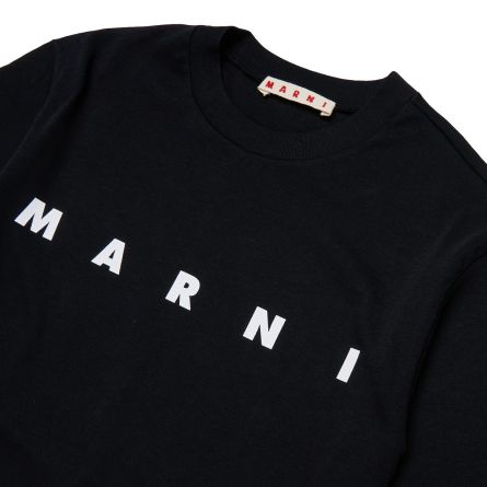 MARNI - Unisex-Kinder-T-Shirt mit Logo-Schriftzug