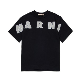 MARNI - T-shirt unisex bambino con logo ricamato