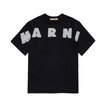 MARNI - T-shirt unisex bambino con logo ricamato