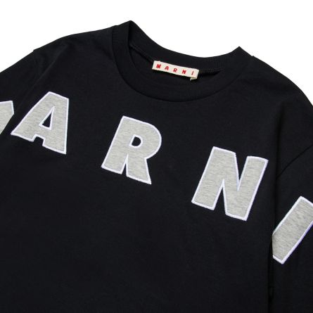 MARNI - Unisex child T-shirt with embroidered logo