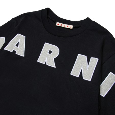 MARNI - T-shirt unisex bambino con logo ricamato