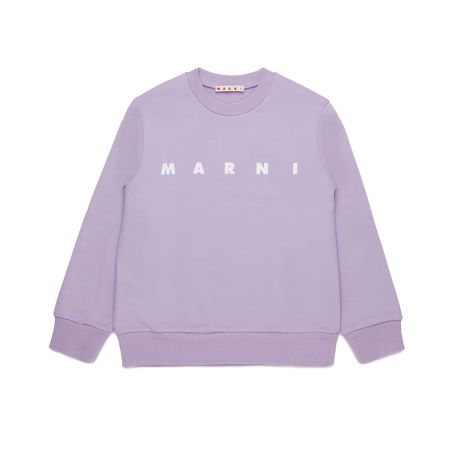 MARNI - Girl's crewneck sweatshirt with lettering logo