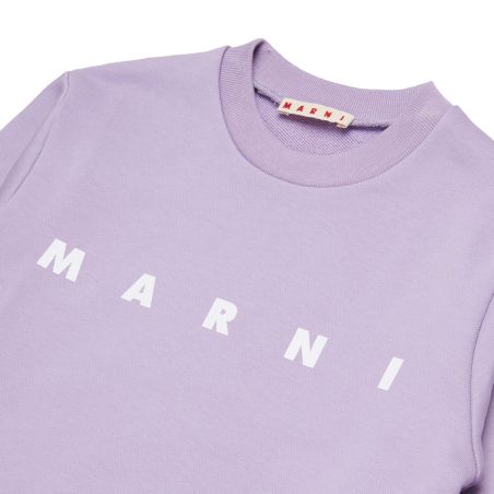 MARNI - Sweat à col ras du cou pour fille avec logo en lettres
