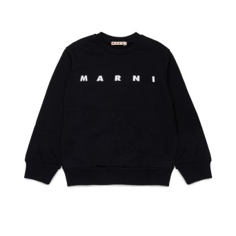 MARNI - Felpa girocollo unisex bambino con logo lettering