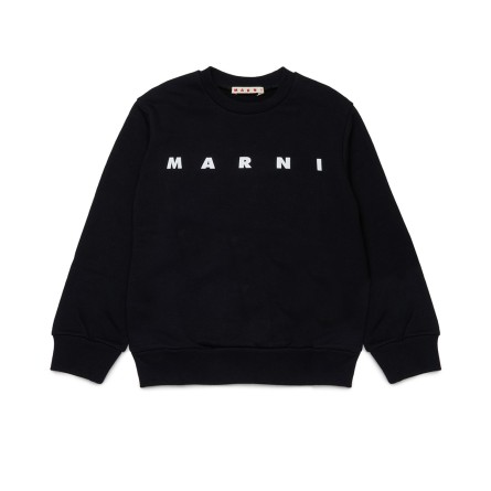 MARNI - Felpa girocollo unisex bambino con logo lettering