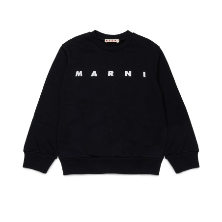 MARNI - Felpa girocollo unisex bambino con logo lettering