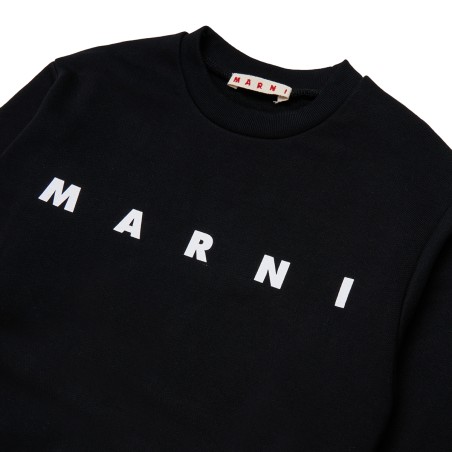 MARNI - Felpa girocollo unisex bambino con logo lettering
