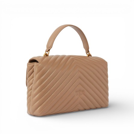 PINKO - Medium Love Bag Sac à main Puff en cuir nappa à chevrons