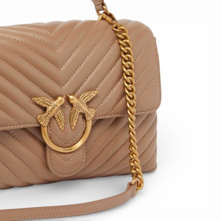 PINKO - Medium Love Bag Puff handbag in chevron nappa leather