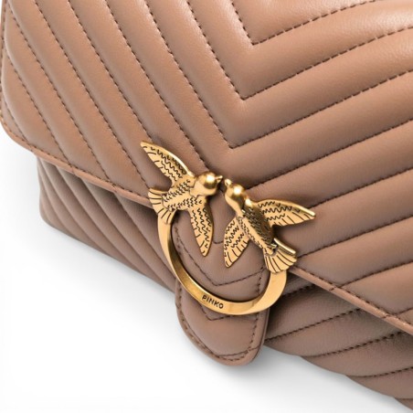 PINKO - Medium Love Bag Puff handbag in chevron nappa leather