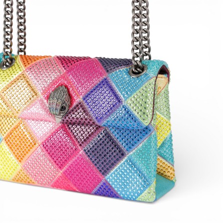 KURT GEIGER - Medium Fabric Kensington Shoulder Bag