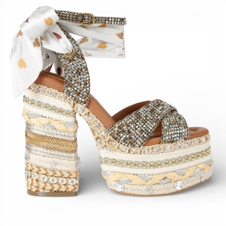 KURT GEIGER - Sandalia Bufanda Chelsea Plataforma