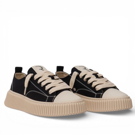 RHUN - Sneakers Treble Black Canvas