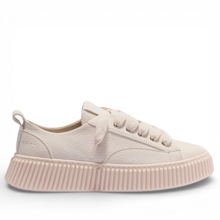 RHUN - Baskets 2019 Cuir grainé triple beige