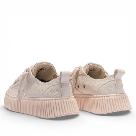 RHUN - Turnschuhe 2019 Dreifach beige genarbtes Leder