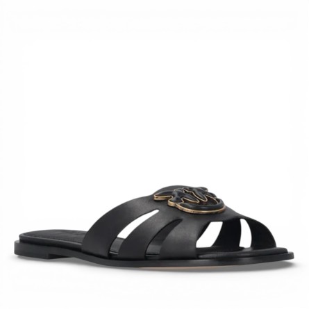 PINKO - Lederslipper mit Love Birds-Logo