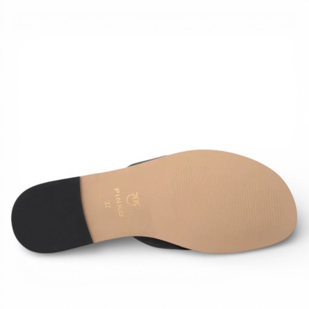 PINKO - Lederslipper mit Love Birds-Logo