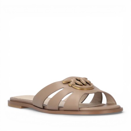 PINKO - Lederslipper mit Love Birds-Logo