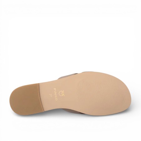 PINKO - Lederslipper mit Love Birds-Logo