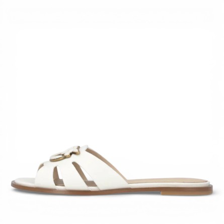 PINKO - Pantoufles en cuir avec logo Love Birds