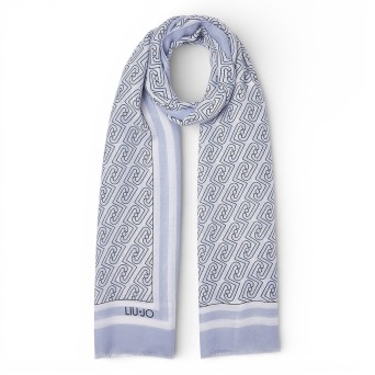 LIU JO - Stole with all over monogram logo