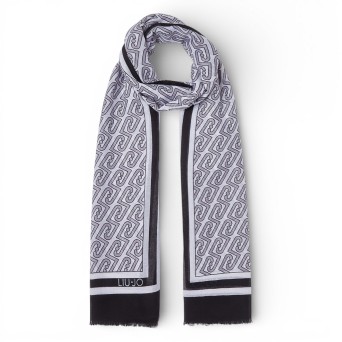 LIU JO - Étole avec logo monogrammé sur toute la surface