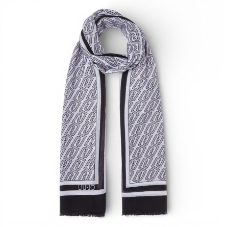 LIU JO - Stole with all over monogram logo