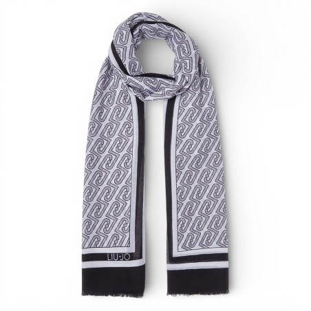 LIU JO - Stole with all over monogram logo