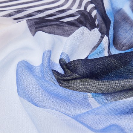LIU JO - Scarf with colorblock print
