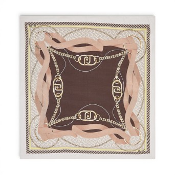 LIU JO - Scarf with ribbon print 2