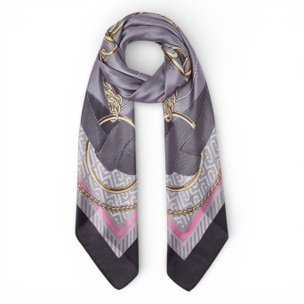 LIU JO - Scarf with ribbon print