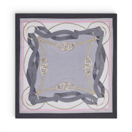 LIU JO - Scarf with ribbon print