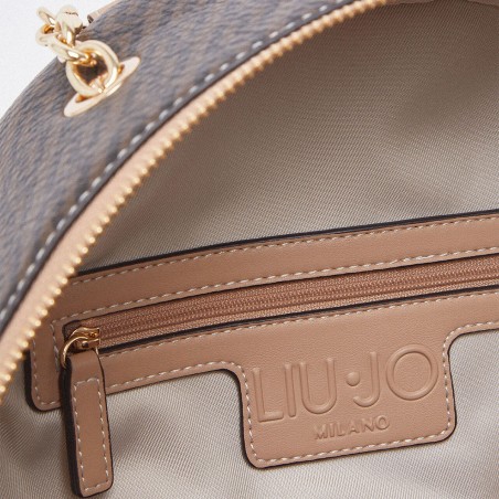 LIU JO - Backpack with all over monogram logo