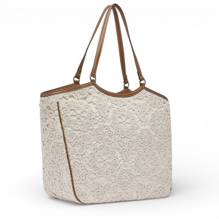 LIU JO - Tote Tasche aus Satin mit Schriftzug und Logo