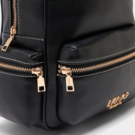 LIU JO - Mochila de piel sintética con logotipo de letras