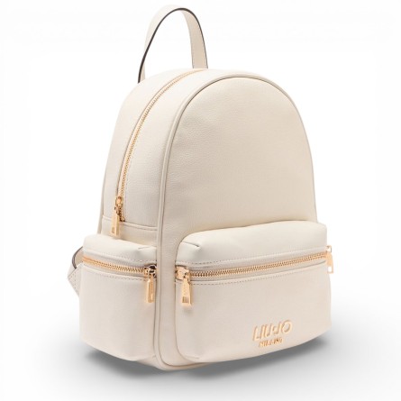 LIU JO - Zaino in ecopelle con logo lettering