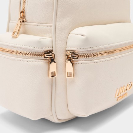 LIU JO - Mochila de piel sintética con logotipo de letras