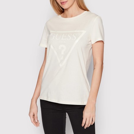 GUESS - Camiseta de algodón con logotipo