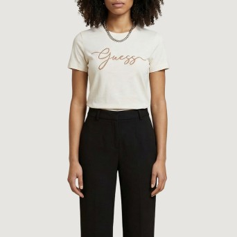 GUESS - T-shirt en coton avec logo brodé
